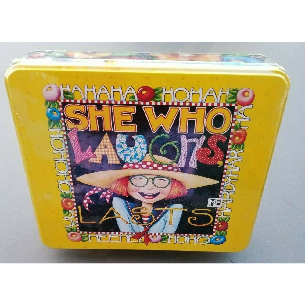 Mary Englebreit She Who Laughs Tin & Stationery Set